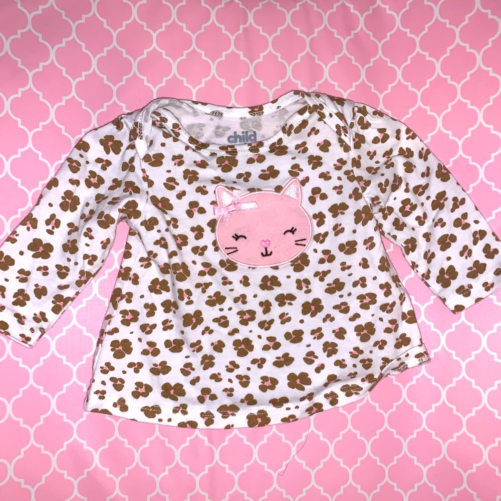 Baby girl leopard print long sleeve shirt